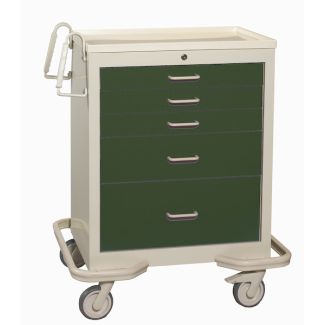 Hunter Green 5-Drawer Treatment/Procedure Cart