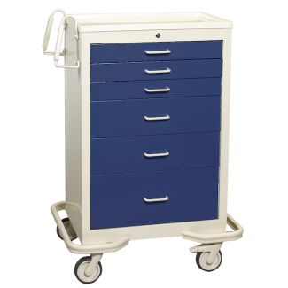Deep Blue 6-Drawer Treatment/Procedure Cart