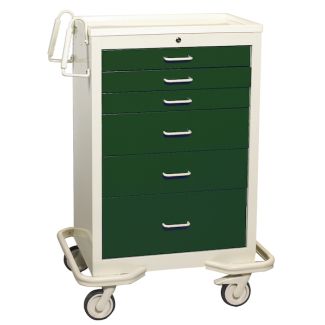 Hunter Green 6-Drawer Treatment/Procedure Cart