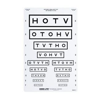 50% Rectangle HOTV Chart, 10 Foot