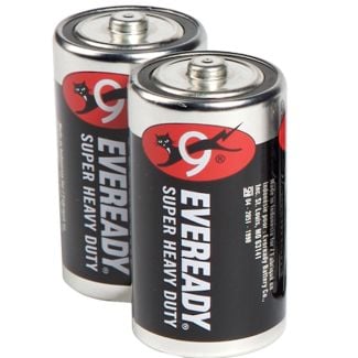 Eveready® Energizer® "D" Flashlight Batteries, 2/Pack