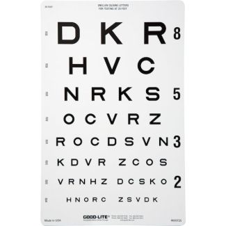 Linear Spaced Sloan Letters, 20 Foot