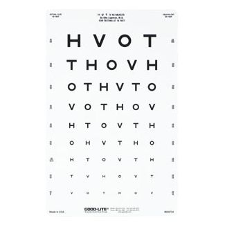 Wide Spaced HOTV Chart, 10 Foot