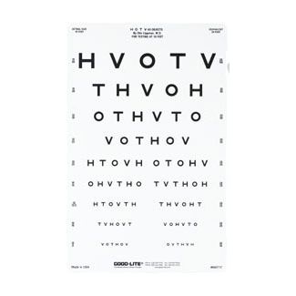 Linear Spaced HOTV Chart, 10 Foot