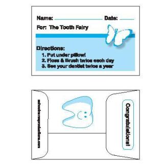 Tooth Fairy Tooth Saver Envelopes, 100/Pack
