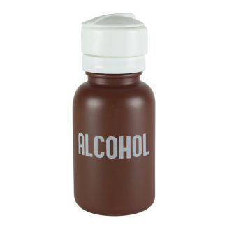 Brown Liquid Dispenser, Labeled Alcohol, 8 Oz.