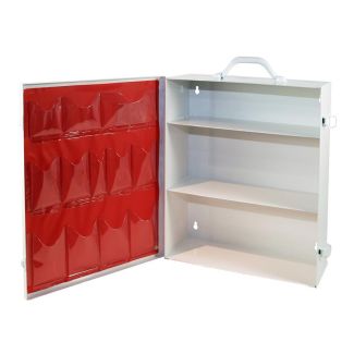 Empty 3-Shelf Metal First Aid Cabinet