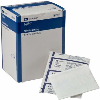 Kendall Sterile 3" x 4" Adhesive Telfa Pads, 100/box