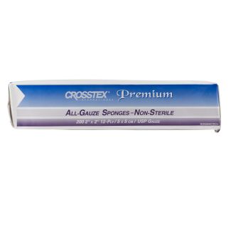 Crosstex Non-Sterile 2" x 2" Gauze Sponges 200/Bag