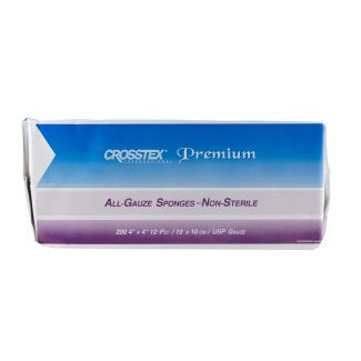 Crosstex Non-Sterile 4" x 4" Gauze Sponges 200/Bag