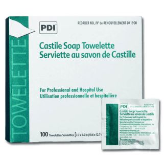 PDI® Castile Soap Towelettes, 100/Box