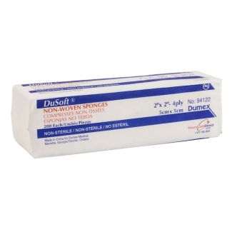 DuSoft Non-Sterile 2" x 2" Non-Woven Gauze Sponges 200/Bag