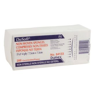 DuSoft Non-Sterile 3" x 3" Non-Woven Gauze Sponges 200/bag
